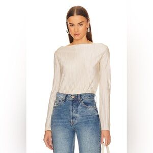 Nelson Long Sleeve Top in Champagne